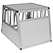 EUGAD Hundetransportbox Alu, Hundebox Auto Kofferraum Transportbox für kleine/mittlere Hund Katze 54x69x51cm mit Sicherheitsverschluss Leicht Stabil, Hundetasche Hundebox für Auto Zuhause Reise