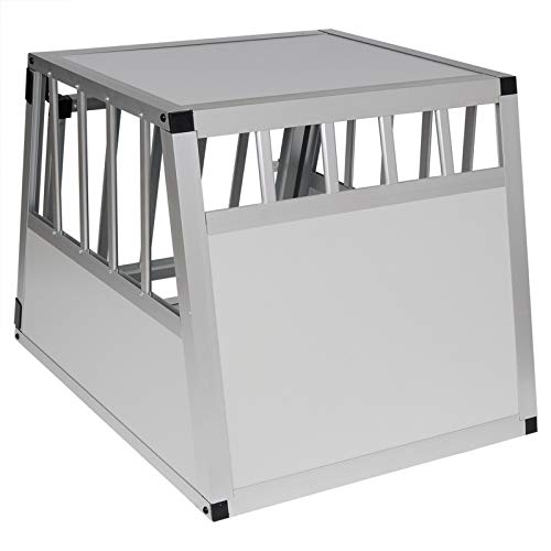 EUGAD Hundetransportbox Alu, Hundebox Auto Kofferraum Transportbox für kleine/mittlere Hund Katze 54x69x51cm mit Sicherheitsverschluss Leicht Stabil, Hundetasche Hundebox für Auto Zuhause Reise