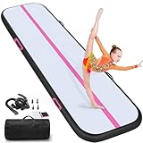 ZAFIED Inflatable Air Gymnastics Track Mat, 6.6ft Tumble Track, 4in Thickness Gym Mats for Home Use/Training/Tumbling/Cheerleading/Yoga/Water with Electric Pump