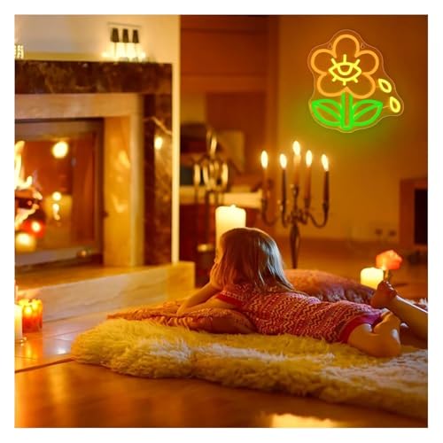 Néon led fleur cadeau de naissance idéal veilleuse murale douce - 3