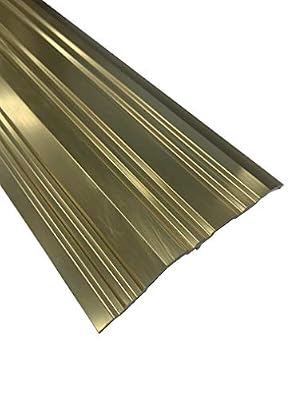 Gold Anodized Aluminum Overlap Threshold 4" Wide (3 FT)