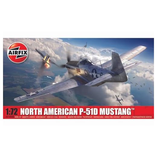 Airfix Model Set - A01004B North American P-51D Mustang Kit de Construction de Maquettes d'Avion en Plastique pour Adultes et enfants de 8 Ans et Plus, Modèle à L'Échelle 1:72