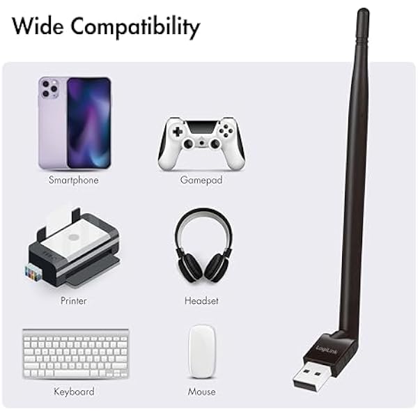 LogiLink BT0067 - адаптер BT 5.3 USB 2.0 с внешней антенной и радиусом действия до 150 м