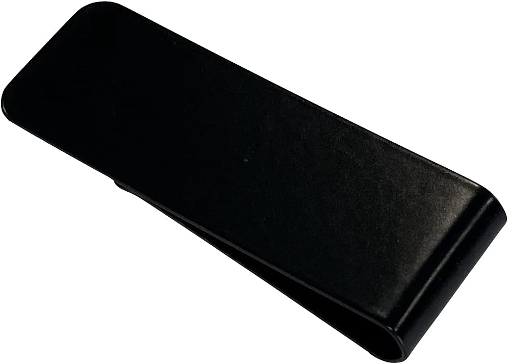 SxowihzPerfect Order Stainless Steel Money Clip Holder Slim 2 1/8 by 3/4 Inches (Black, 1)