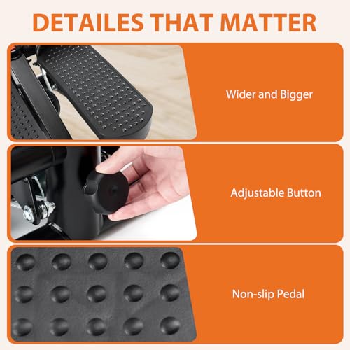 image for Sweetcrispy Mini Stair Steppers with Resistance Bands for Exercise at 