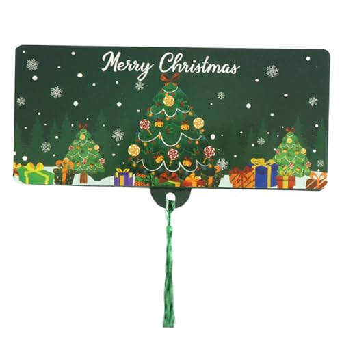 Niesel Tarjetas de Mensaje para Dinero de Navidad | Sobres de Plata Regalo de Navidad - Tarjeta plegable Festiva con Pompón para Regalo | Para Niños Adolescentes Celebración Fiesta