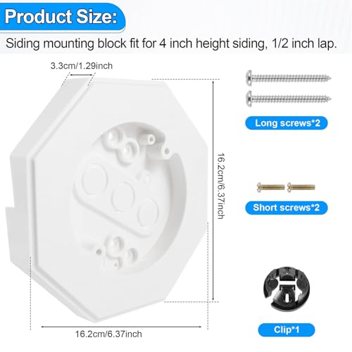 8141-1 PVC Vertical Siding Lamp Octagon Mounting Kit for 1/2 Inch by Delushaka - Used condition - Image 2