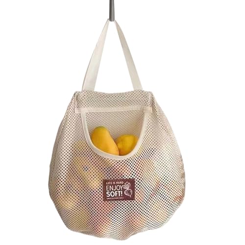 Genérico Bolso de Malla | Bolsa de Malla Reutilizable Grande y Transpirable | Organizador de Almacenamiento multipropósito | Portador Plegable Duradero | Bolsa para la Cocina de de Playa del me