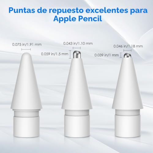 Miniatura 5 de MoKo 4 Puntas Compatible con Apple Pencil Pro/USB-C/2.ª/1.ª Gen