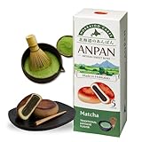 Hokkaido Anpan Matcha Flavor by Aki Foods Japan – Traditional Japanese Sweet Bread | Japanese Wagashi, Asian Bread, Dessert, Snack (5 Pieces)