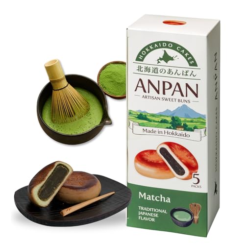 Hokkaido Anpan Matcha Flavor by Aki Foods Japan – Traditional Japanese Sweet Bread | Japanese Wagashi, Asian...