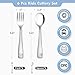 DRKIO Stainless Steel Toddler Utensils Set - 6 Pieces Kids Silverware Set Children Safe Food Grade Small Forks and Spoons Dishwasher Safe Mirror Polished