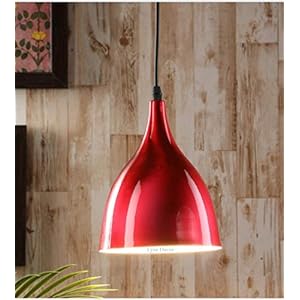 BrightLyt Glossy Cherry Aluminium Hanging Pendant Ceiling Lights Lamp