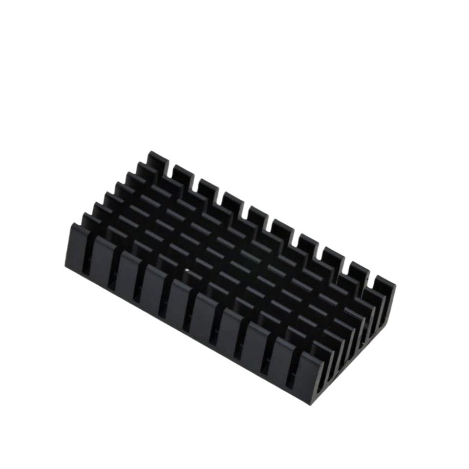 Aluminium Heat Sink 5pcs Heatsink Radiator Cooler Radiator 50x25x10MM Black Slot for Amplifier Transistor