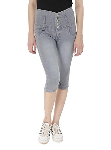Women's Denim Stretchable High Waist Capris