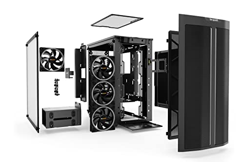 Image of be quiet! Pure Base 500 FX ATX Midi Tower PC case | ARGB | 4 Pre-Installed Light Wings PWM Fans | Tempered Glass Window | Black | BGW43