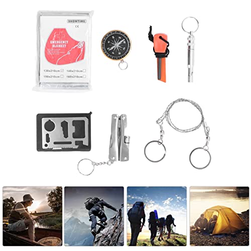 Miniatura 7 de Topyond Outdoor Kit De Supervivencia 8 En 1 Multifuncional Kit De Supervivencia En La Naturaleza Outdoor Camping Montañismo Esquí Botiquín De Primeros Auxilios Portátil