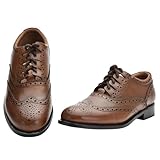 BRAW CLANS TARTANS Scottish Heritage Brogue Ghillie Noir/Marron – Cuir de qualité supérieure – Tailles 34 à 48 – Cadeau pour toutes les occasions – Homme et Femme, marron, 42/43.5 EU