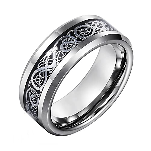 Bagues en Acier Inoxydable for Hommes, Bijoux for Hommes, Bague en Acier Inoxydable for Hommes, Bijoux for Femmes Amulette Païenne Vintage (Couleur : Or, Taille : 12) (Color : Silver) Cover