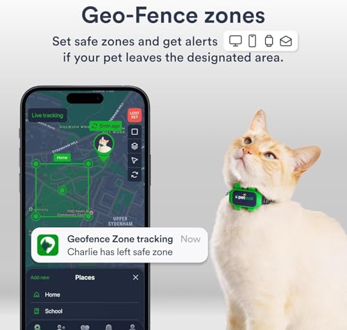 Image of Set of 2 Pet GPS Tracker - Smallest Waterproof Pet Tracking Device with App, Real-Time Location, Smart Alerts & Geo-Fence, Long-Life Battery, Collar-Compatible - iOS & Android (Subscription Required)