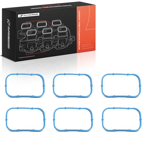 A-Premium Upper Fuel Injection Plenum Gasket Set Compatible with Ram Dodge Chrysler Ford Jeep Lincoln VW - Mustang Escape Bronco Durango Avenger Escape & More - DOHC L4 2.0L 2.3L V6 3.6L