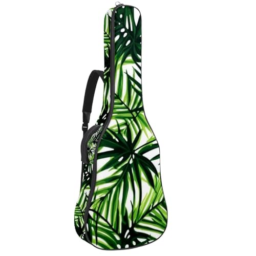 NUEAHEDN 40/41/42-inch Leaf Acoustic Guitar Bag With Adjustable Shoulder Strap And 2 Storage Bags. Guitar Bag With Back Hanging Loop, Electric, and Classical Guitars