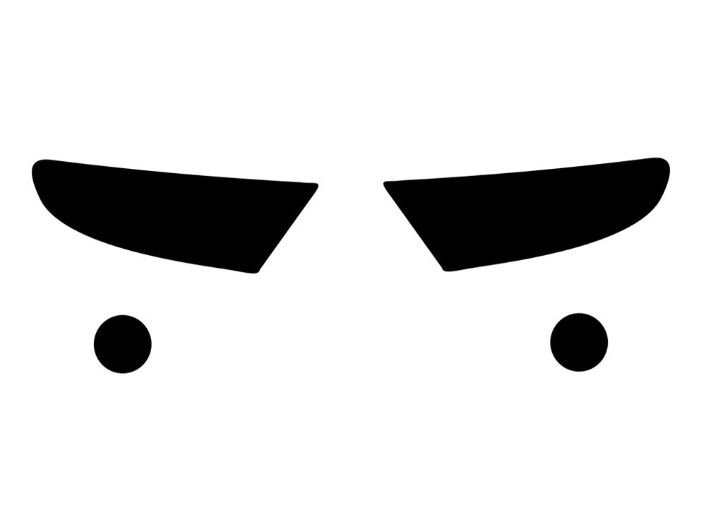 Rvinyl Headlight Protection Film Covers Compatible with Toyota Highlander 2011-2013 - Blackout Smoke