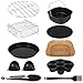 Produktbild BUCOMTU 11teiliges Heißluftfritteuse Zubehör (BPA-frei) für COSORI Turboblaze 6L / COSORI Turbo Tower Pro Smart 10,8L Double Stack/für Philips Airfryer XXL/Ninja MAX PRO AF180EU / 5.5L6.4L
