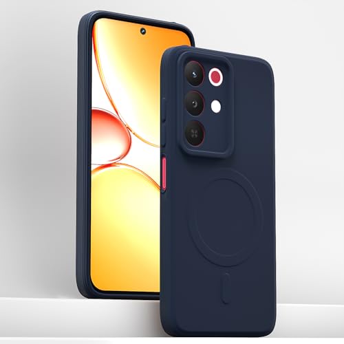 Image of Pikkme Back Cover for Realme Narzo 90X 5G / Realme C85 5G / Realme 15X 5G Soft Matte Silicone Mag-Safe Design (Mag-Safe Not Support) Camera Protection | Slim Fit Bumper Cover (Blue)