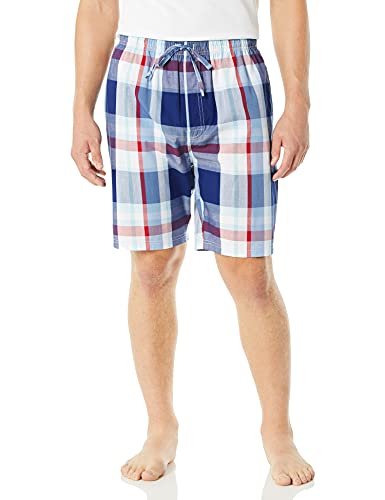 Image of Nautica Men's Soft Woven 100% Cotton Elastic Waistband Sleep Pajama Short