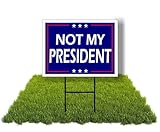 Eco NOT MY president TRUMP BIDEN 1 Double Sided 12x16 in Yard Road Sign w/Stand