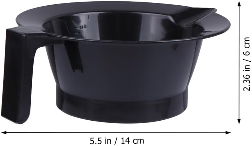LALAFINA 4Pcs Hair Dye Bowls for Salon Hair Color Mixing Durable Plastic Tint Bowls with Handles Easy to Clean Hairdressing Tools for Professional Stylists