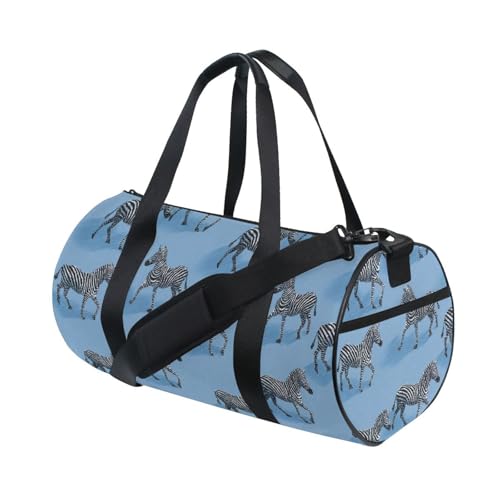 Abstract Zebra Sports Duffel Bag Lightweight Barrel Gym Bag with Multiple Compartments, Adjustable Strap and Full Print Design for Sports Workout and Short Trip Essentials3