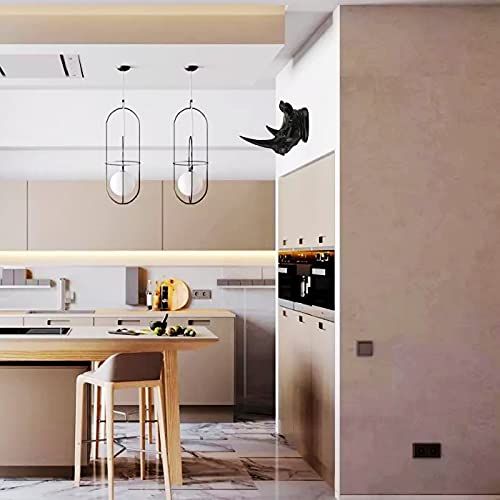 Yun&Lin Crafts YUN&LIN Yl Crafts-Resin Rhino Head Sculpture Animal Wall Decor Art thumb #2