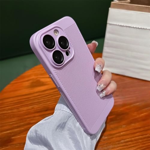 Coque rigide iPhone XR violette ultra-fine à grille de dissipation thermique active