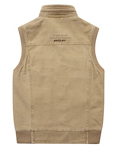 image for JEWOSOR Men's Military Gilets Vest Outdoor Multi Pockets Sleeveless Ja