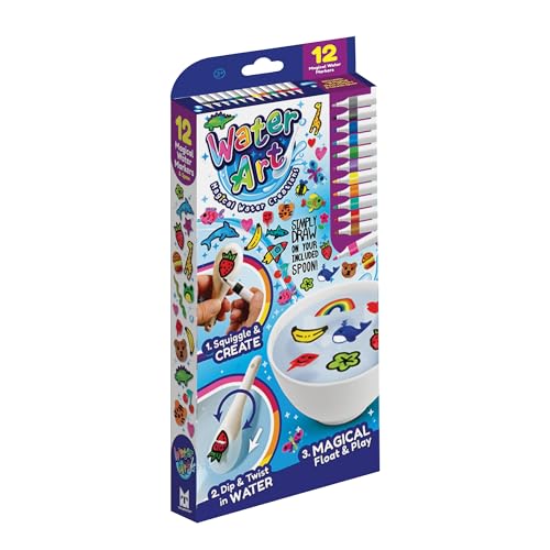 Water Art 12 Pack Magical Water Marker Pens & Ceramic Spoon DIY Water Creations Kit for Kids Fun Arts & Crafts Activity Set for Creative Water Art Magin Water Painting