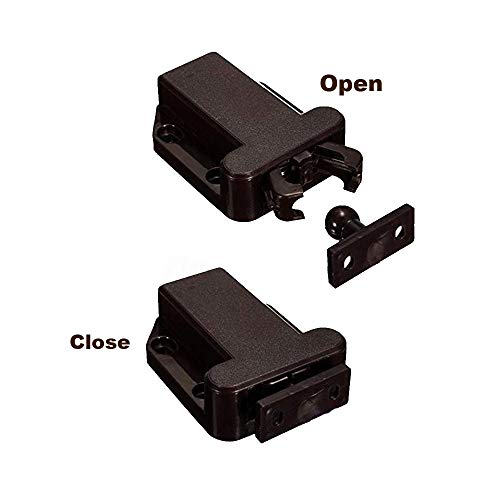 8 Pack Push Latch，Touch Latch Safe Push Latch，Rebound self-Locking Device，Open Catch Lock Drawer Cabinet Catch Touch Latch Cupboard Bedroom - Thumbnail 3
