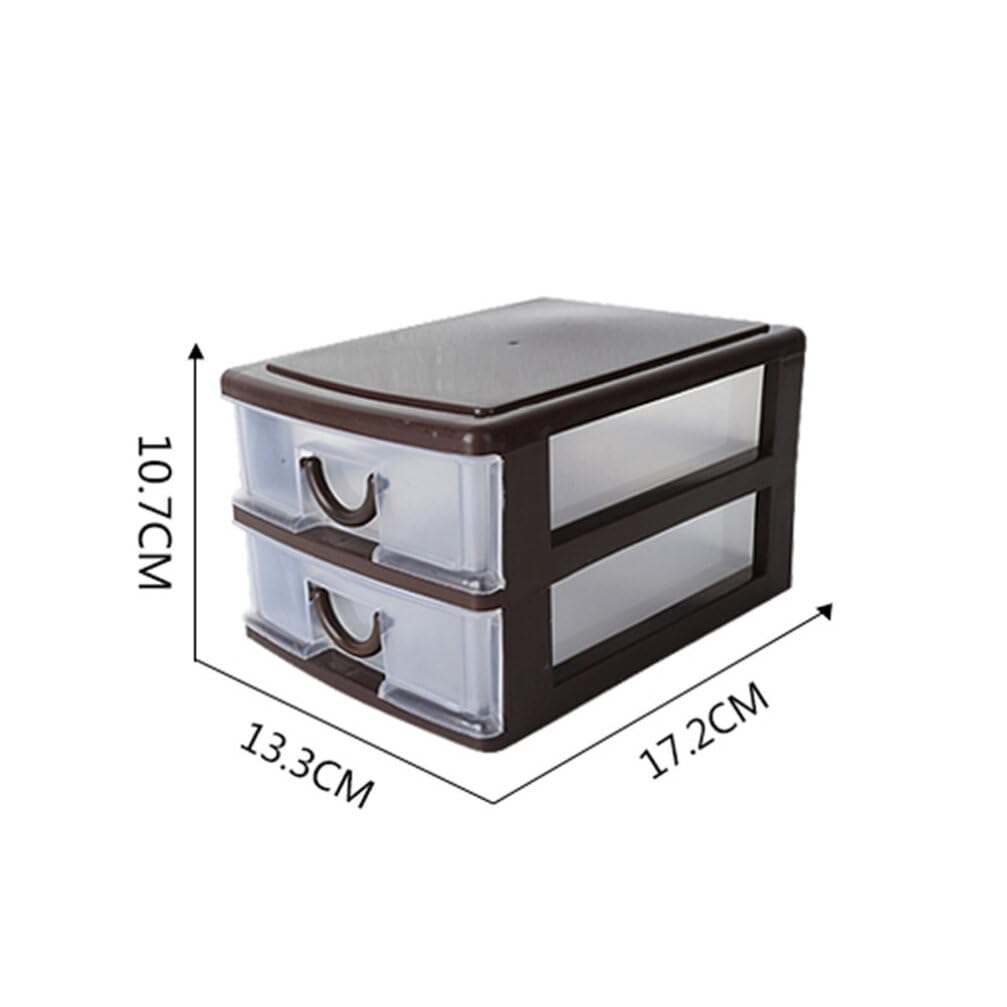 STOBAZA Plastic Desktop Storage Bin Multifunctional Cubby Bins Handle Organizer Box for Desk Home Office