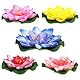 SEWACC 5 Stücke Künstliche Schwimmende Lotusblumen, Realistische Eva Seerosen mit Lotusblättern, Für Garten Terrasse Teich Dekoratio, 10cm
