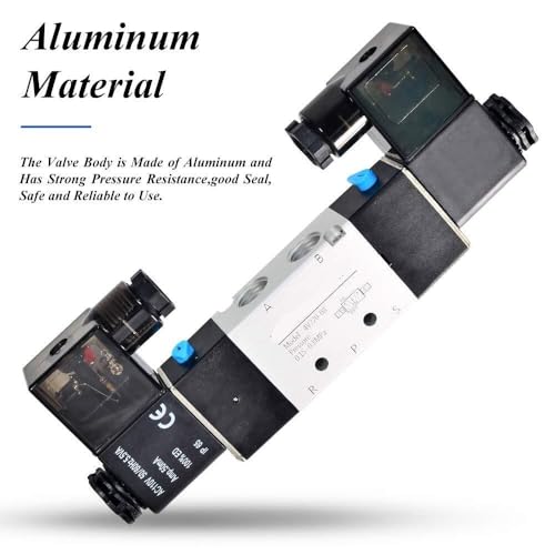 Électrovanne 4V220-08 DC12V double bobine pour stopper les fuites d'air comprimé - 8