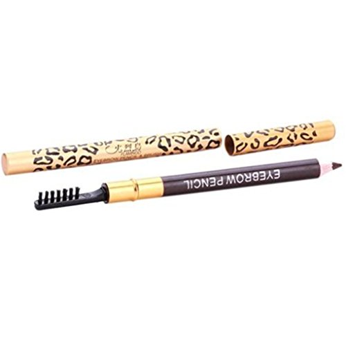 HENGSONG Pro Beauty Longlasting Eyeliner Eyebrow Pencil with Brush Make Up (dark coffee)