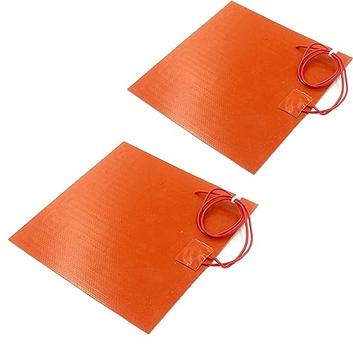 Msiw 2 個加熱ベーマット電気毛布フレキシブルマット 12V 30W 200℃ 最大 (100X100mm)