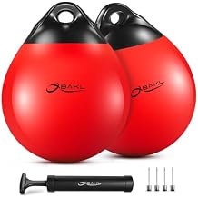 Pair of Vinyl Boat Buoy Balls, 14.9 x 17.8 Inches Round Boat fenders Ball for Boat Mooring Buoys, Anchor Float Buoy and Mooring Fender