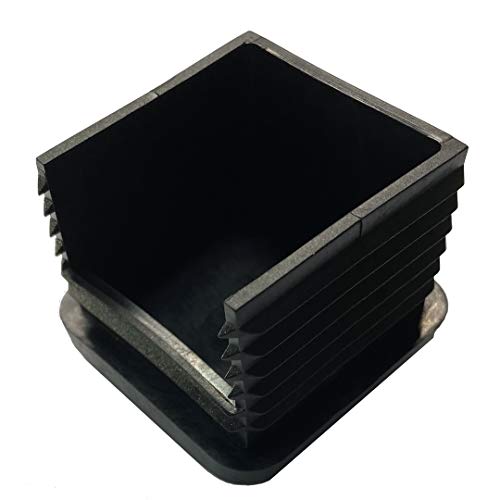 Image of Protection Force 2-1 /2 inch 64mm (Pack of 1) Square OD Tubing Plastic Insert Plug, Tubing Post End Cap, Chair Glide