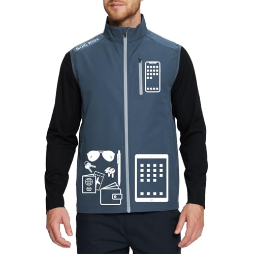 Rouen Mens Vests Outerwear Performance Lightweight Sleeveless Jacket Windproof Softshell Vests Sports Golf Vest for Men4