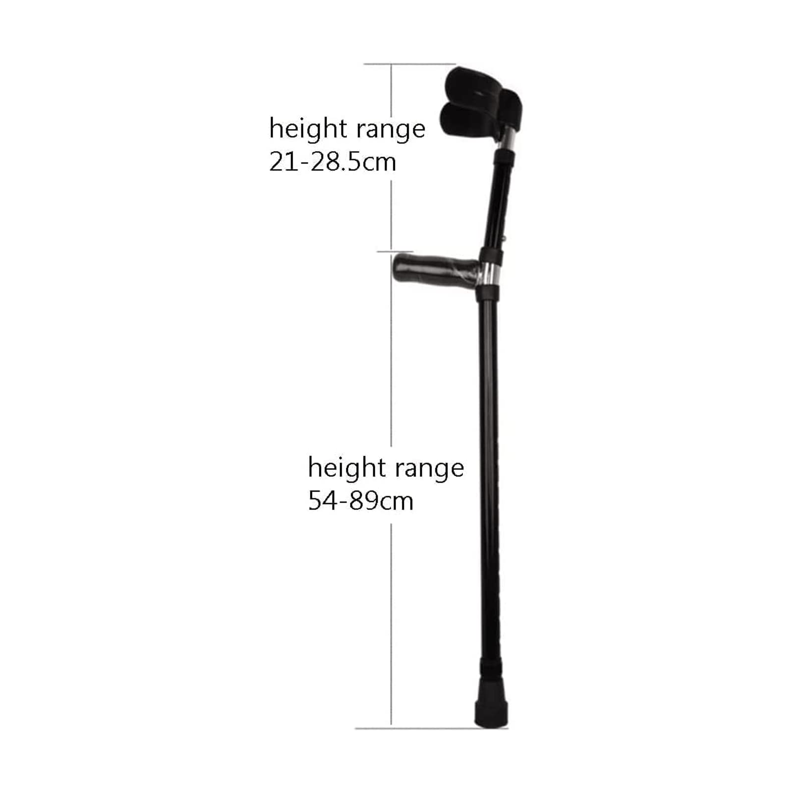 PAASHE Muletas de Aluminio, Bastones de Codo para Adultos, 10 Botones retráctiles Ajustables, Bastones para Caminar, bastón Antideslizante portátil para Caminar