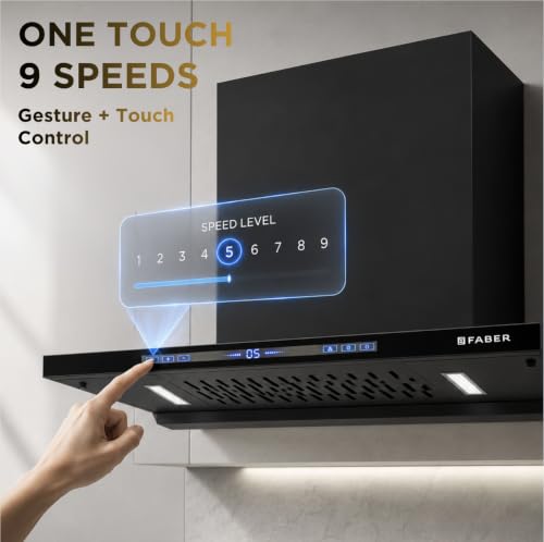 Image of Faber SLIMX 75cm 1500m /hr BLDC Autoclean Filterless T-Shape Chimney||Built In Oil Collector|Touch & Gesture Control|12Yr Motor,2Yr Comprehensive Warranty by Faber |HOOD SLIMX HC SC FL BK BLDC IN 75-T