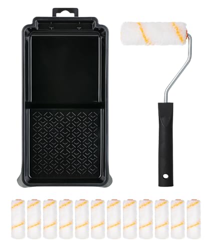 Bates- 4 Inch Paint Roller Kit, 14 pcs, Small Paint Roller Kit, 1...