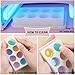 BIGEBO Silicone Palette with Lid, Non-Stick Silicone Paint Palette Resin Color Mixing Box for UV Resin Accessories Tools